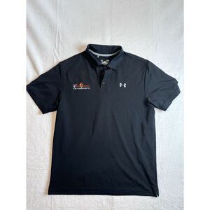 Under Armour Bay Area Motorsport Black Short Sleeve Collared Shirt Mens Medium *